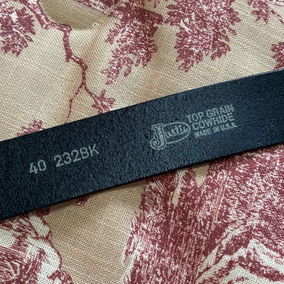 Justin Men's Western Leather Belt with Ornate "R" Buckle, Size 40 - Picture 4 of 5